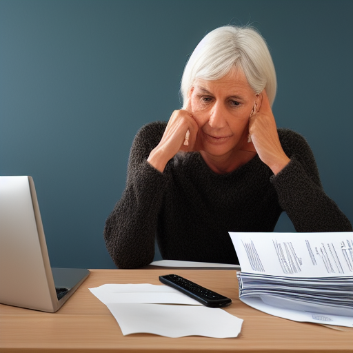 New York Probate - Woman looking and papers on a desk